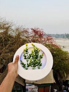 Circle - Floral Glow Wall Frame