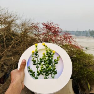 Circle - Floral Glow Wall Frame