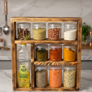 Burn Wooden Kitchen Rack (Size: 20×18”)