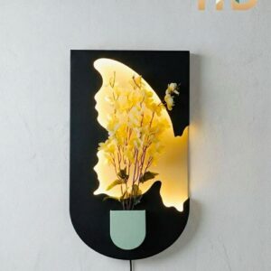 Black - LumiFlora Butterfly Glow Decor (Size: 24inch/14inch)